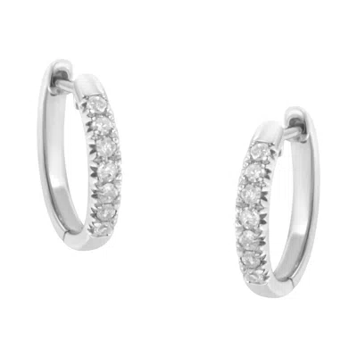 Haus Of Brilliance .925 Sterling Silver 1/4 Cttw Diamond Hoop Earrings (i-j Color, I3 Clarity)
