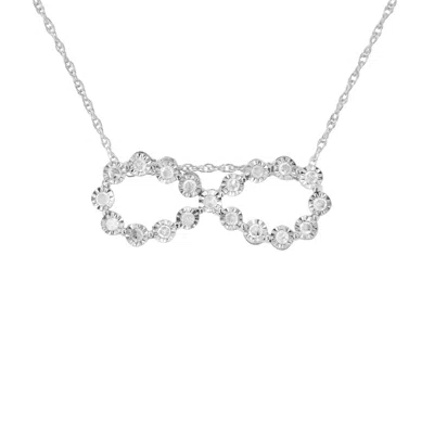 Haus Of Brilliance .925 Sterling Silver 1/4 Cttw Diamond Infinity Pendant Necklace In White