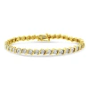 Haus Of Brilliance 14k Yellow Gold Plated .925 Sterling Silver 1/4 Cttw Diamond Round Link Tennis Br
