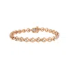 Haus Of Brilliance .925 Sterling Silver 1/4 Cttw Diamond Miracle-set Teardrop Shaped 7" Link Bracelet In Multi