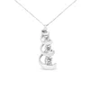 Haus Of Brilliance .925 Sterling Silver 1/4 Cttw Diamond Swirl Shape Pendant Necklace In White