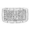 Haus Of Brilliance .925 Sterling Silver 1/4 Cttw Diamond Three Row Channel Band Ring In White