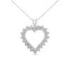 Haus Of Brilliance .925 Sterling Silver 1/4 Cttw Miracle Set Diamond Open Heart 18" Pendant Necklace In White