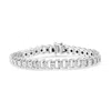 Haus Of Brilliance .925 Sterling Silver 1/4 Cttw Miracle Set Round Diamond Composite Open Linked Composite Line Bracele In White