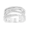Haus Of Brilliance .925 Sterling Silver 1/4 Cttw Prong Set Round-cut Diamond Bypass Ring In White