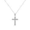Haus Of Brilliance .925 Sterling Silver 1/4 Cttw Prong Set Round-cut Diamond Cross 18" Pendant Necklace - In White