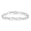 Haus Of Brilliance .925 Sterling Silver 1/5 Cttw Diamond 7" Infinity Heart Tennis Bracelet In White