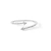 Haus Of Brilliance .925 Sterling Silver 1/5 Cttw Diamond Double Arrowhead Open Ring In White