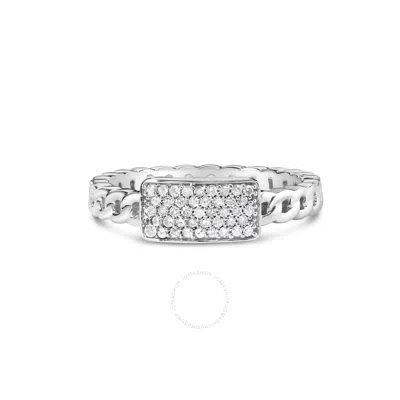 Haus Of Brilliance .925 Sterling Silver 1/5 Cttw Diamond Id And Cuban Link Band Ring (i-j Color In White
