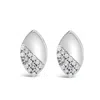 Haus Of Brilliance 925 Sterling Silver 1/6 Cttw Diamond And Mirror Polish Pear Shape Stud Earrings In White