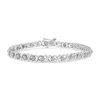 Haus Of Brilliance .925 Sterling Silver 1/3 Cttw Miracle Plate Round-cut Diamond Infinity Link Bracelet In Metallic
