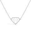 Haus Of Brilliance .925 Sterling Silver 1/7 Cttw Lab Grown Diamond Diamond Shaped Pendant Necklace -