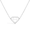 Haus Of Brilliance .925 Sterling Silver 1/7 Cttw Lab Grown Diamond Diamond Shaped Pendant Necklace