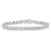 Haus Of Brilliance .925 Sterling Silver 2 Cttw Miracle Plate Set Diamond Spiral Link Bracelet -7" In White