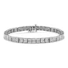 Haus Of Brilliance .925 Sterling Silver 2 Cttw Prong Set Round-cut Diamond 4 Stone Box Link Bracelet In White