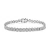 Haus Of Brilliance .925 Sterling Silver 2.0 Cttw Diamond Cluster Link Bracelet In White