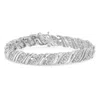 Haus Of Brilliance .925 Sterling Silver 2.0 Cttw Diamond Double Wrap S Curve Link Bracelet -7.25" In White