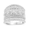 Haus Of Brilliance .925 Sterling Silver 2.0 Cttw Diamond Edge Multi-row Ring Band ( J-k Color In White