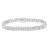Haus Of Brilliance .925 Sterling Silver 2.0 Cttw Diamond Miracle-set Nested Chevron Link 7" Tennis Bracelet In White