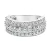 Haus Of Brilliance .925 Sterling Silver 2.0 Cttw Lab Grown Diamond 3 Row Band Ring (f-g Color, Vs1-vs2 Clarity In White