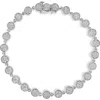 Haus Of Brilliance .925 Sterling Silver 2.0 Cttw Round Diamond Link Bracelet In Metallic