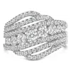 Haus Of Brilliance .925 Sterling Silver 2.00 Cttw Lab Grown Diamond Cluster Band Ring In White