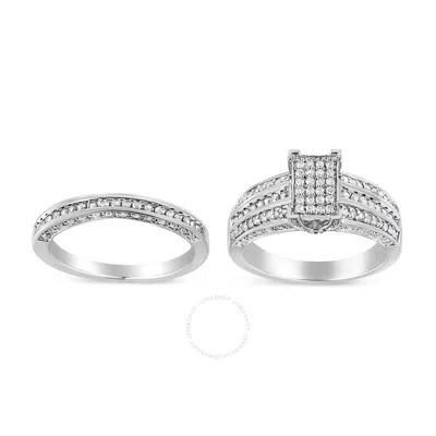 Haus Of Brilliance .925 Sterling Silver 3/4 Cttw Prong Set Round Diamond Composite Engagement Ring A In Metallic