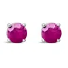 Haus Of Brilliance .925 Sterling Silver 3.5 Mm Created Birthstone Solitaire Stud Earrings In Multi