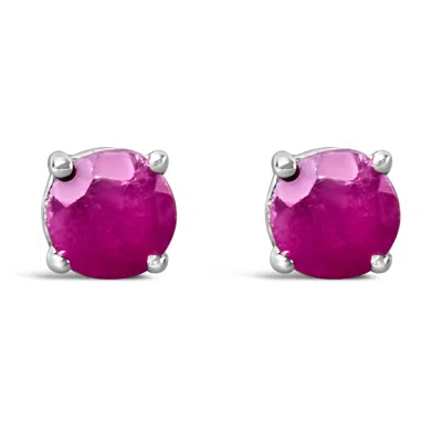 Haus Of Brilliance .925 Sterling Silver 3.5 Mm Created Birthstone Solitaire Stud Earrings In Multi
