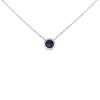 Haus Of Brilliance .925 Sterling Silver 7mm Bezel Set Created Gemstone Pendant Necklace
