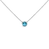 Haus Of Brilliance .925 Sterling Silver 7mm Bezel Set Created Gemstone Pendant Necklace In Multi