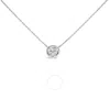 Haus Of Brilliance .925 Sterling Silver 7mm Bezel Set Created White Sapphire Pendant Necklace - 18"  In White