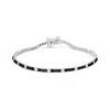 Haus Of Brilliance .925 Sterling Silver Black And White Diamond Tennis Bracelet