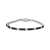 Haus Of Brilliance .925 Sterling Silver Black And White Diamond Tennis Bracelet In White