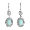 Haus Of Brilliance .925 Sterling Silver Chalcedony Diamond Accent Drop And Dangle Earring In Metallic
