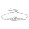 Haus Of Brilliance .925 Sterling Silver Created White Sapphire Knotted Twist Bolo Bracelet In Silver