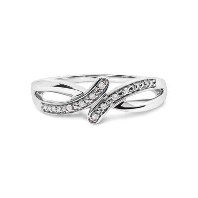 Haus Of Brilliance 925 Sterling Silver Diamond Accent Bypass And Split Shank Band Ring In White