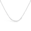 Haus Of Brilliance .925 Sterling Silver Diamond Accent Curved Bar Necklace- 18" In Metallic