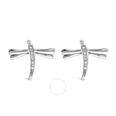 HAUS OF BRILLIANCE HAUS OF BRILLIANCE .925 STERLING SILVER DIAMOND ACCENT DRAGONFLY STUD EARRINGS (I-J COLOR