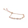 Haus Of Brilliance .925 Sterling Silver Diamond Accent Heart And Wave Link Bolo Bracelet In Multi