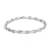 Haus Of Brilliance .925 Sterling Silver Diamond Accent Heart Link Bracelet (i-j Color