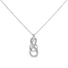 Haus Of Brilliance 925 Sterling Silver Diamond Accent Interlocking Infinity Pendant Necklace In White