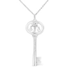 Haus Of Brilliance .925 Sterling Silver Diamond Accent Zodiac Key 18" Pendant Necklace