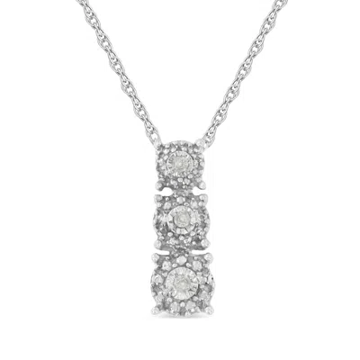 Haus Of Brilliance .925 Sterling Silver Diamond Accented Three Circle Frame 18" Pendant Necklace (i-j Color, I2-i3 Clar