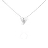 Haus Of Brilliance .925 Sterling Silver Diamond Broken Heart Pendant Necklace In White