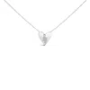 Haus Of Brilliance .925 Sterling Silver Diamond Broken Heart Pendant Necklace In White