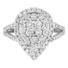 Haus Of Brilliance .925 Sterling Silver Diamond Cluster Ring In White