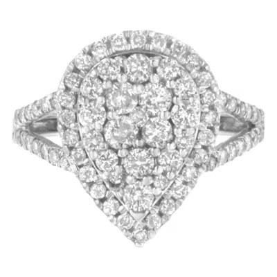 Haus Of Brilliance .925 Sterling Silver Diamond Cluster Ring In White
