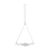 Haus Of Brilliance .925 Sterling Silver Diamond Cushion Frame Heart-sides Twist 4"-10" Adjustable Bolo Tennis Bolo Brac In White