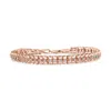Haus Of Brilliance 10k Rose Gold Plated .925 Sterling Silver 1.0 Cttw Rose Cut Diamond Double-link 7 In Multi